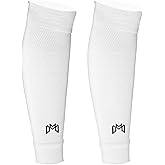 MediCaptain Pre Cut Soccer Sock Sleeves, Companion for Soccer Grip Socks, Securely Holds Shin Guards, Compression Leg Warmer