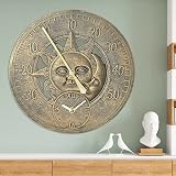 Trintion Garden Thermometer Clock Bronze 30cm Vintage Style Weatherproof view 8