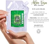 tradicity ORGANIC FARM 100% Pure Aloe Vera Gel 1000ml Firming Moisturiser Face view 4