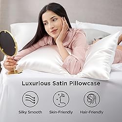 Bedsure Satin Pillowcase for Hair and Skin Queen
