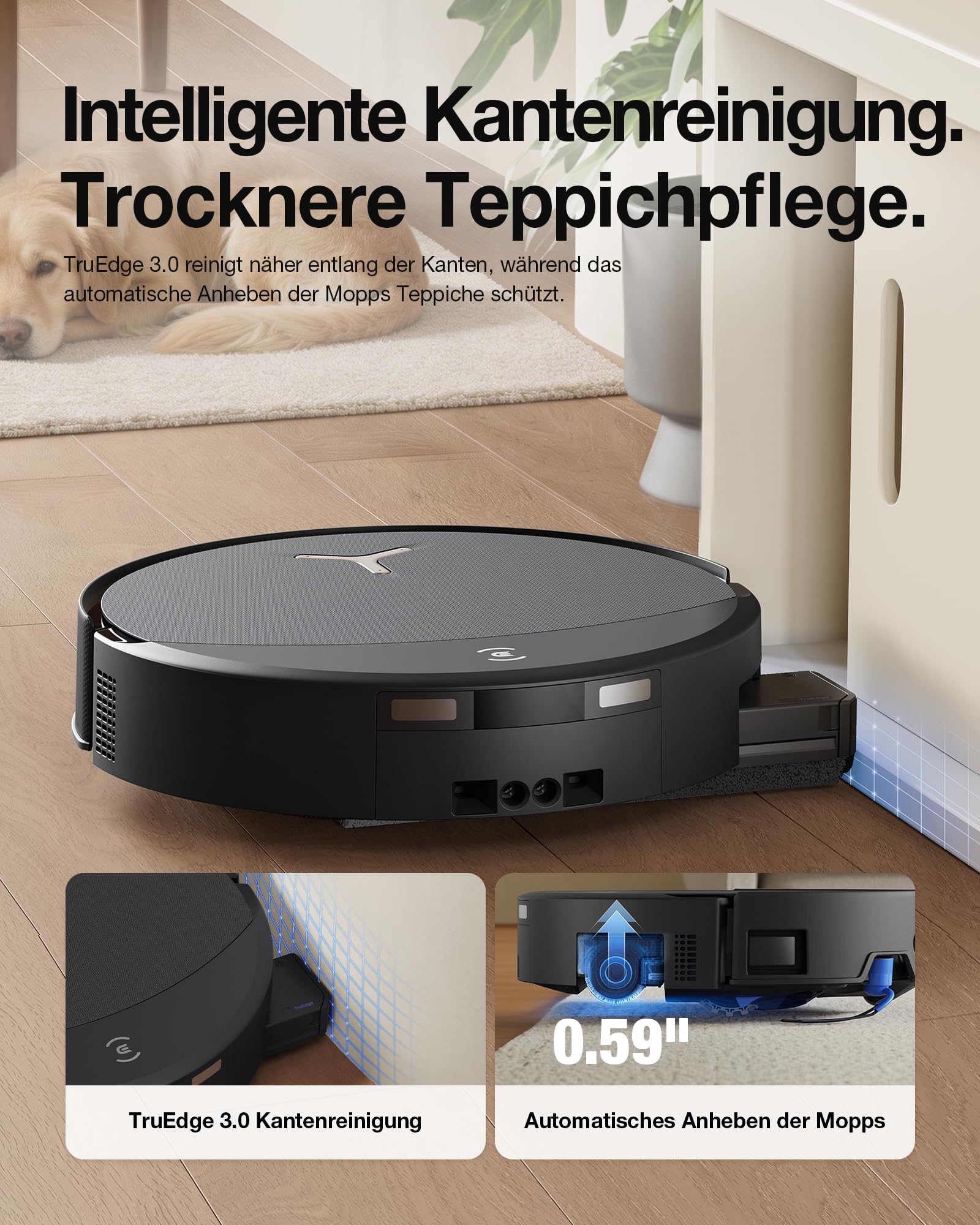 ECOVACS T90 PRO Omni Saugroboter mit Wischfunktion 30.000 Pa, PowerBoost 6