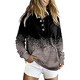 VIEACTIVEWEAR Hoodie for Women Tie Dye Sweatshirt Button Down Tops Casual Long Sleeve Oversize Pullover