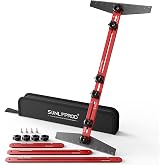 Stair Tread Template Tool - Solid Stair Tread Gauge, Tool for Stair | Stair Tools for Stair Measuring Tool Stair Gauge Jig Stair Template Stair Step Tool Shelf Template Projects (Red-Gray)