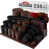X-Protector Felt Furniture Pads 235 pcs Premium Floor Protection Brown/Black view 1