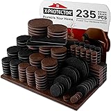 235 pcs Felt Furniture Pads Brown & Black