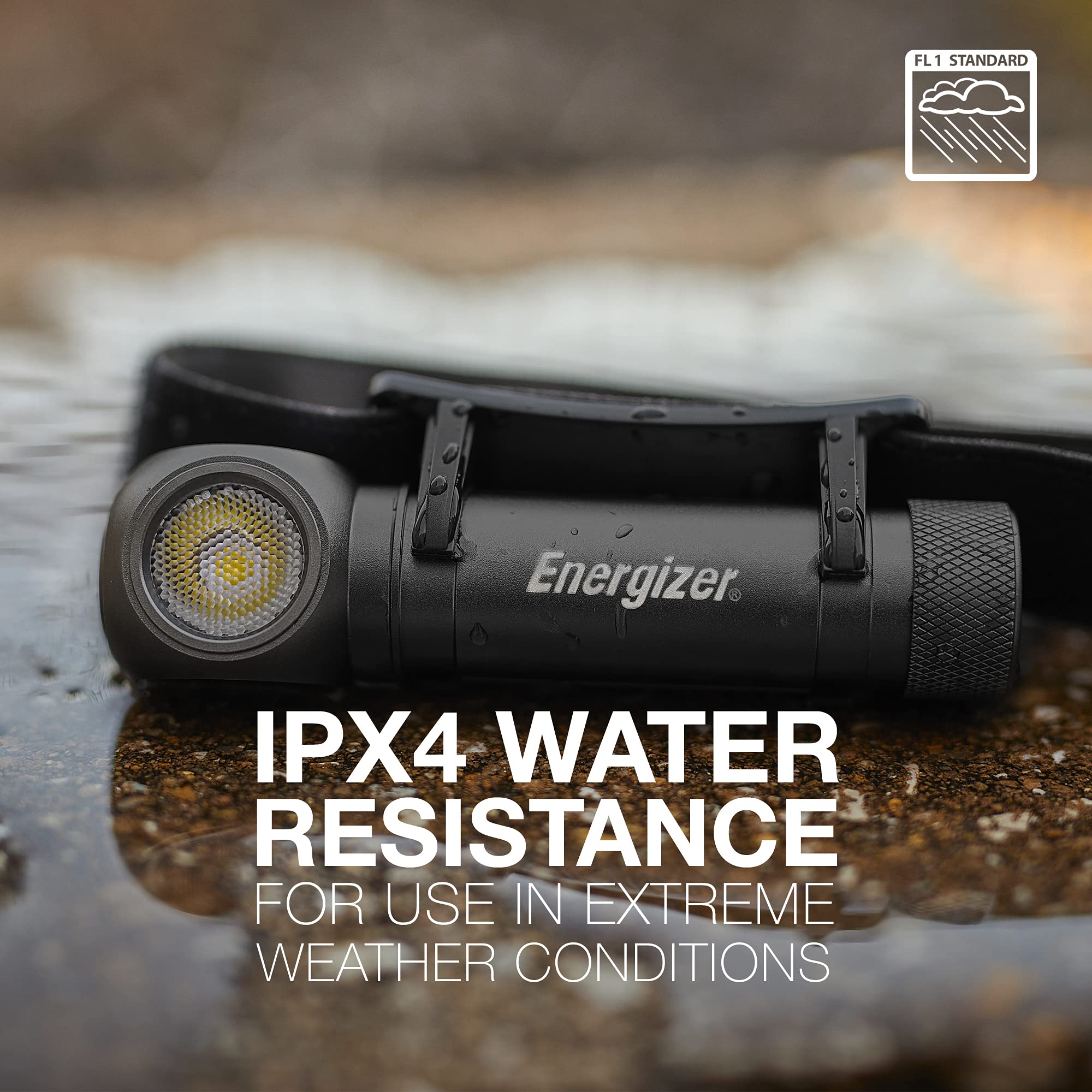 Energizer LED Headlamp Rechargeable X1000, Ultra Bright IPX4 Water