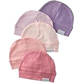 Butterblu Charlie 5-Pack Caps 100% Organic Cotton Beanie Hats for Newborn and Baby Girls, Boys, Unisex