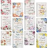 BESARME 24 Pack Floral Small Pocket Notebook, Christian Gifts Prayer Journal for Women Bible Quote Notepads Easter Gifts Religious Devotionals Gifts for Women School Supplies