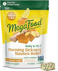 MegaFood Baby & Me Prenatal, Honey Lemon Ginger Soft Chews, 30 Ct | Doctor Formulated, Combines Vitamin B6 and Ginger for Mor