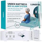 Lunderg Under Mattress Bed Alarm for Elderly - Invisible &amp; Wireless Pad | with Early Alert &amp; Pager - Our Most Advanced Fall Prevention System for Dementia, Ideal for Loved Ones Who Refuse Help