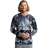 HUK Mens Pursuit Pattern Crew Sleeve Shirt, Performance Shirt