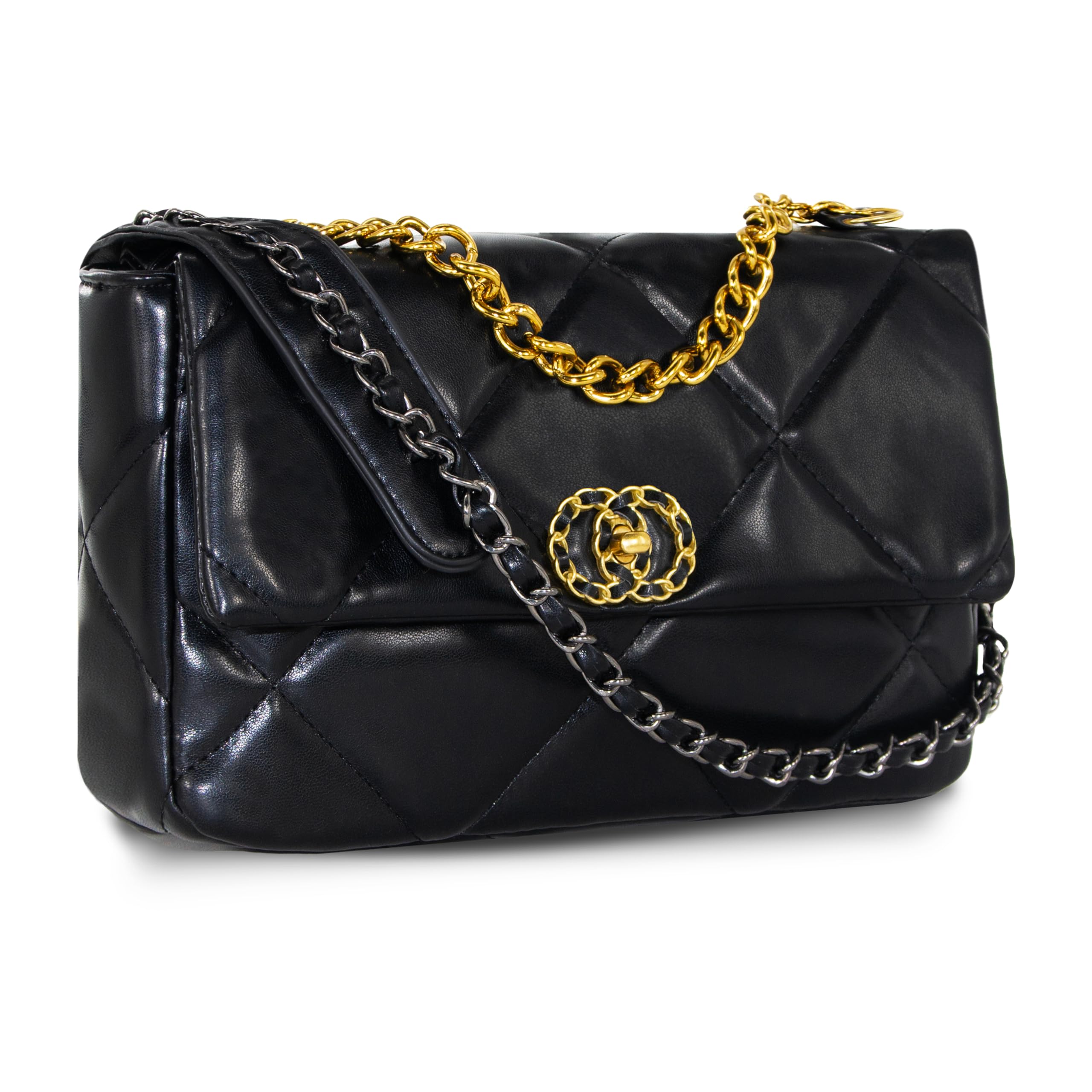 Photo 1 of Crossbody Bag for Women Soft PU Leather Handbag Womens Hobo Shoulder bag with Wallet Diamond Plaid (19Black)