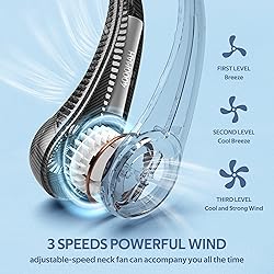 Portable Neck Fan, Hands Free Bladeless