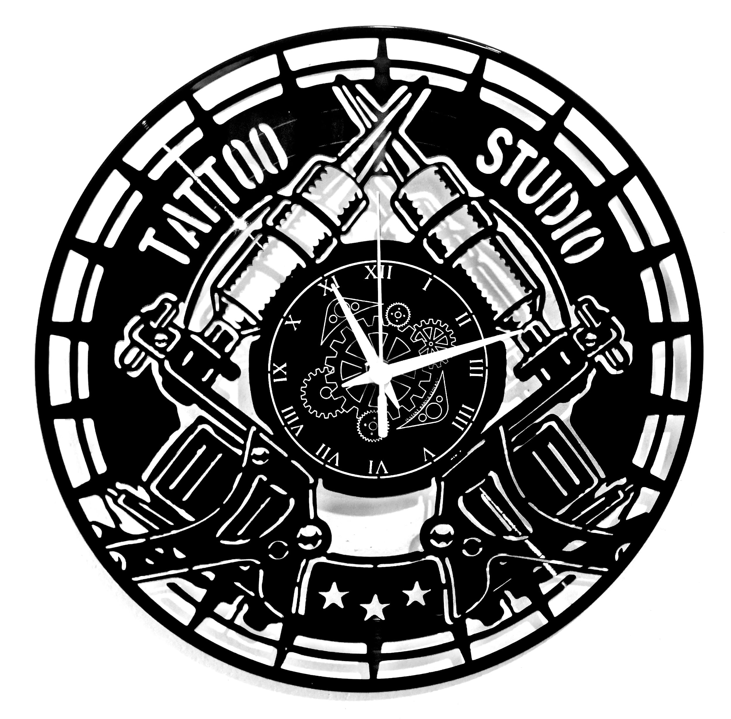 Instant Karma Clocks Vinyl Wall Clock | Tattoo Shop Studio Tattoo Art