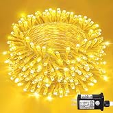 82FT 250 LED String Lights Indoor, Warm White Christmas Lights Outdoor | Waterproof 8 Modes Twinkle Fairy Lights Clear Wire Plug in for Bedroom Patio Yard Outside Xmas Party Wedding Decorations