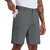 Willit Men's Golf Shorts 10" Stretch Quick Dry Hiking Cargo Shorts for Dress Casual Work with Pockets