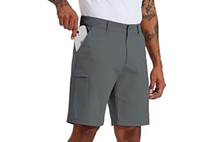 Willit Men's Golf Shorts 10" Stretch Quick Dry Hiking Cargo Shorts for Dress Casual Work with Pockets