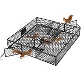 Ubalun Heavy-Duty Squirrelinator Squirrel Trap, 2-Door Animal Humane Catch &amp; Release Cage Trap, Holds up to 25 Squirrels, Safe Relocation (1 Trap)