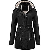 Chrisuno Women's Mid-Length Parka Winter Outerwear Jacket Soft Fleece Warm Snow Coat