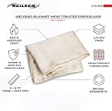 Neilsen CT5409 Fibreglass Welding Blanket Heavyweight 4x6ft 550C Flame Retardant view 4