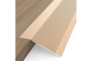 4 inch Wide Aluminum Floor Transition Strip Wood to Tile, NEICAGNE 36 inch Threshold Ramps for Doorways Wheelchair Tile Wood Floors, Doorway Edge Trim Suitable for Threshold Height Less Than 1.6 Inch