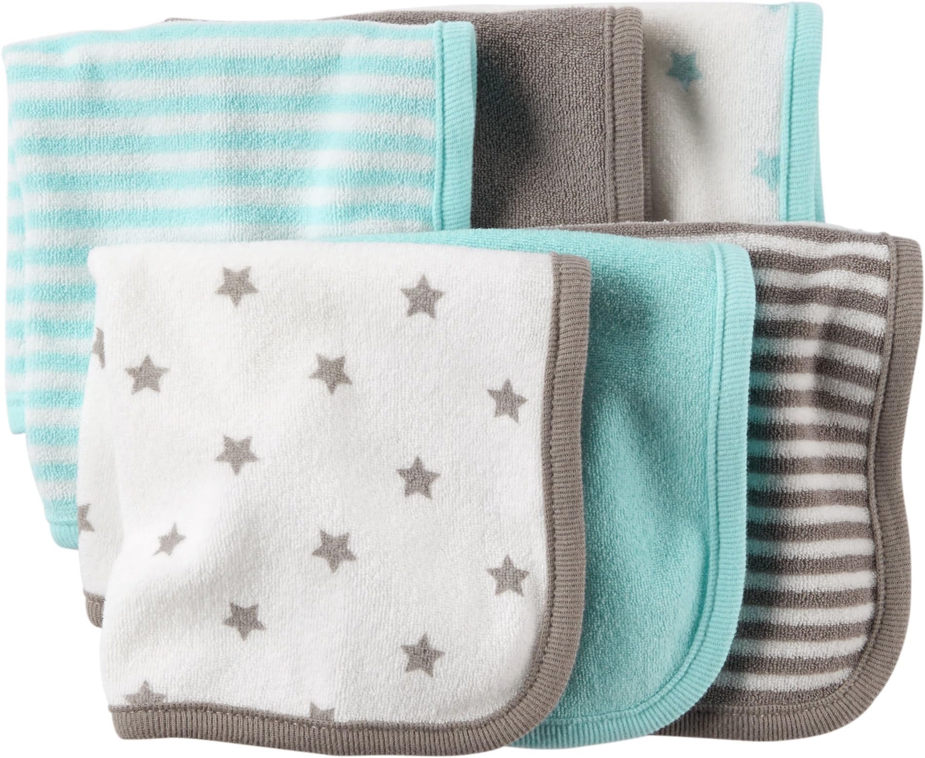 Carter's Unisex Baby 6-Pack Washcloths (Blue Multi)