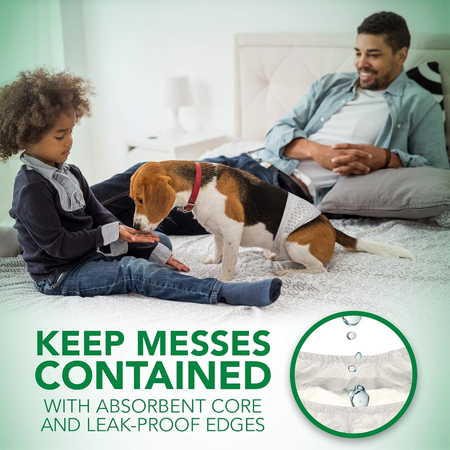 Vet’s Best Comfort Fit Disposable Male Dog Diapers Absorbent Male