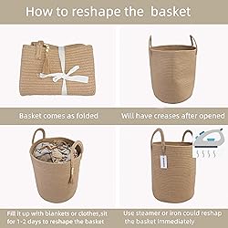XUANGUO Rope Laundry Basket Laundry Hamper for