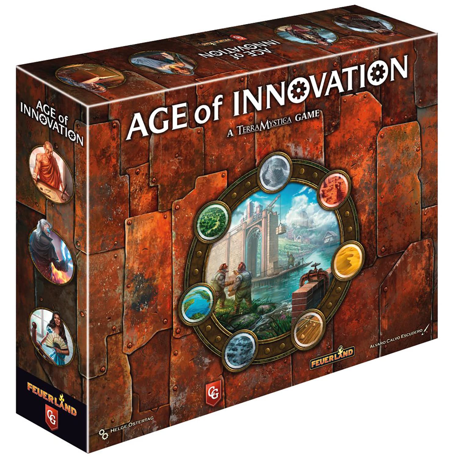 Feuerland Spiele | Age of Innovation: A Terra Mystica Game | Board Game | Ages 14+ | 1-5 Players | 40 Minutes Playing Time