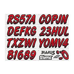 Stiffie Whipline Red/Black 3" Alpha-Numeric