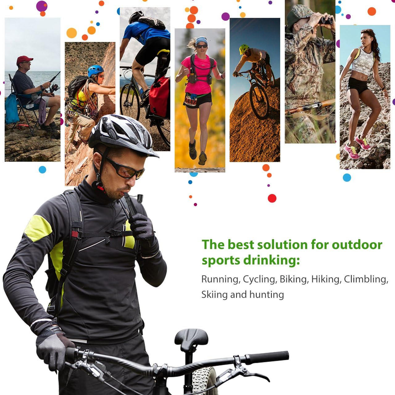 OMORC 3L Hydration Bladder, BPA Free Military Class Water Reservoir, Leakproof Hydration Bladder with Wide Opening Self-Locking Valve for Hiking Walking Biking Climbing Cycling Running, Green : Sports & Outdoors