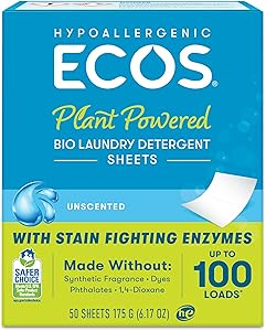 Ecos, Laundry Detergent Liquidless Free Clear 50 Count, 6.17 Ounce
