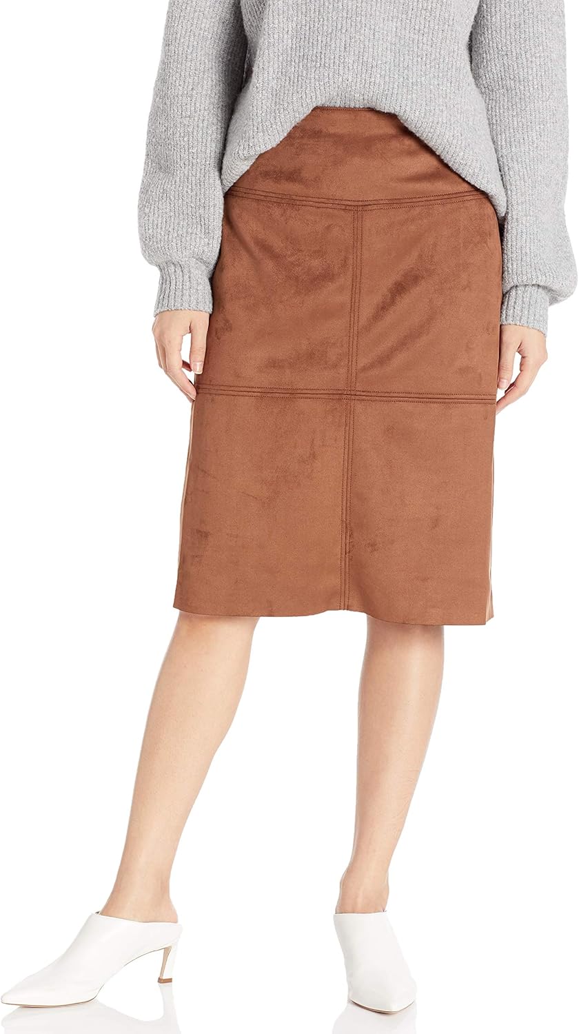 CHAPS Women's Faux Suede Straight Fit Skirt Amazon.co.uk Clothing