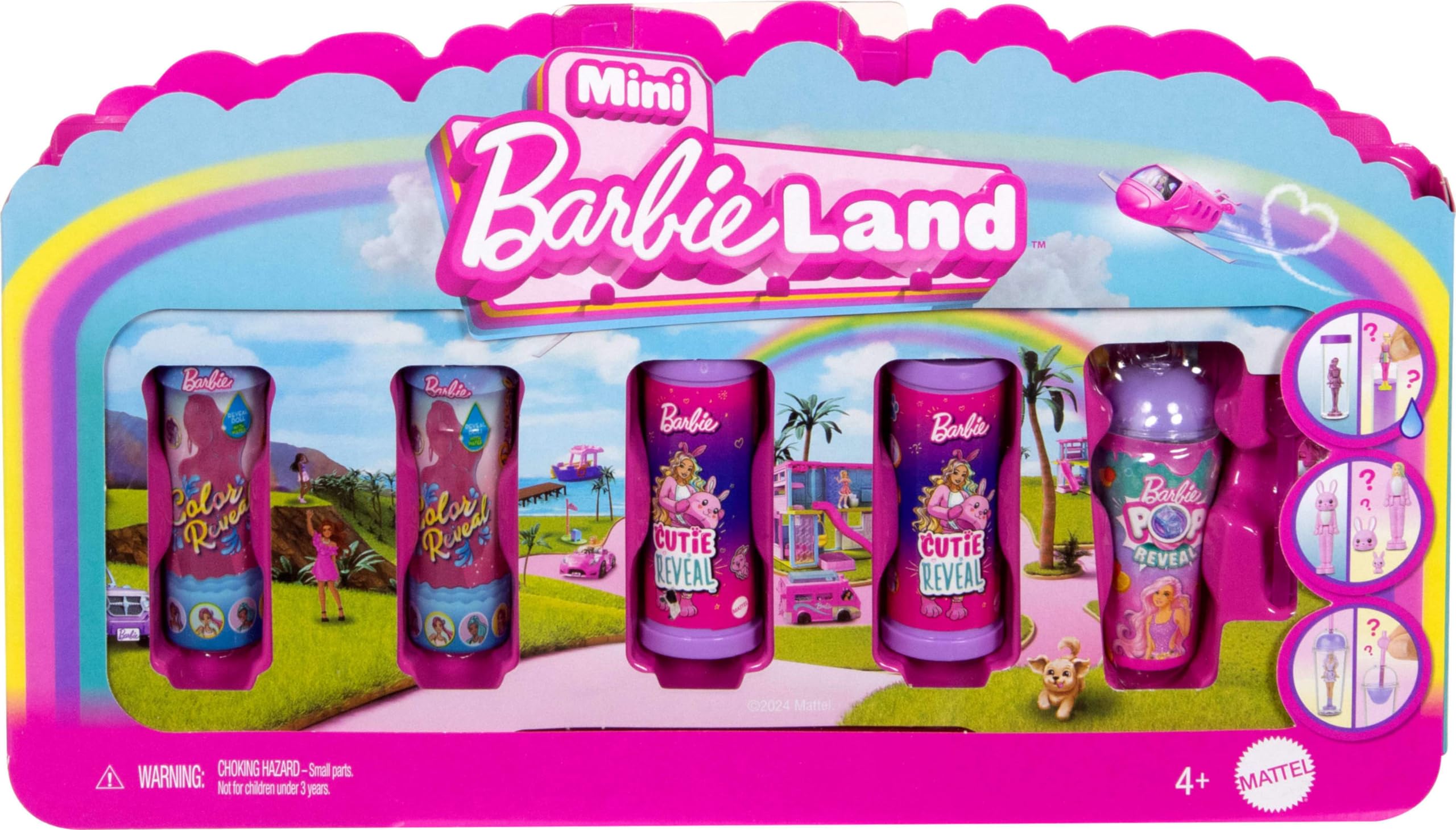 Barbie Mini BarbieLand Reveal Dolls 5-Pack - 1.5-inch Surprise Dolls With Different Reveals