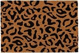 Nicola Spring Coir Door Mat Leopard 60 x 40cm Non Slip Backing