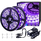 YAYIT 40 Foot Led Black Light Strip Kit, 720 Units Led, 12V Flexible Blacklight Fixtures, Non-Waterproof