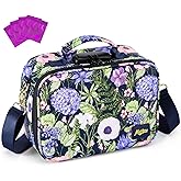MAICHENG Smell Proof Bag with Combination Lock, Large Smell Proof Stash Box, Odor Proof Container Portable Travel Storage Case, Activated Charcoal Bag, Purple