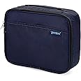 Yumbox Classic Lunch Bag. (Navy Blue) Kids Lunchbox, Insulated, Water Resistant wipe clean Fabric, Fun Kids Prints, Interior and Exterior Pockets with Zip Closure, sturdy handle, spacious.