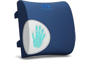 Everlasting Comfort The Original Lumbar Support Pillow - Improves Posture, Promotes Back Pain Relief - Superior Office Chair Back Support for Gaming and Desk Chairs - Lumbar Pillow for Car, Couch