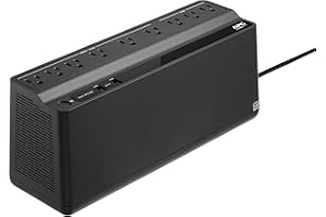APC UPS Battery Backup & Surge Protector with USB Charger, 850VA, Back-UPS (BE850M2), Black