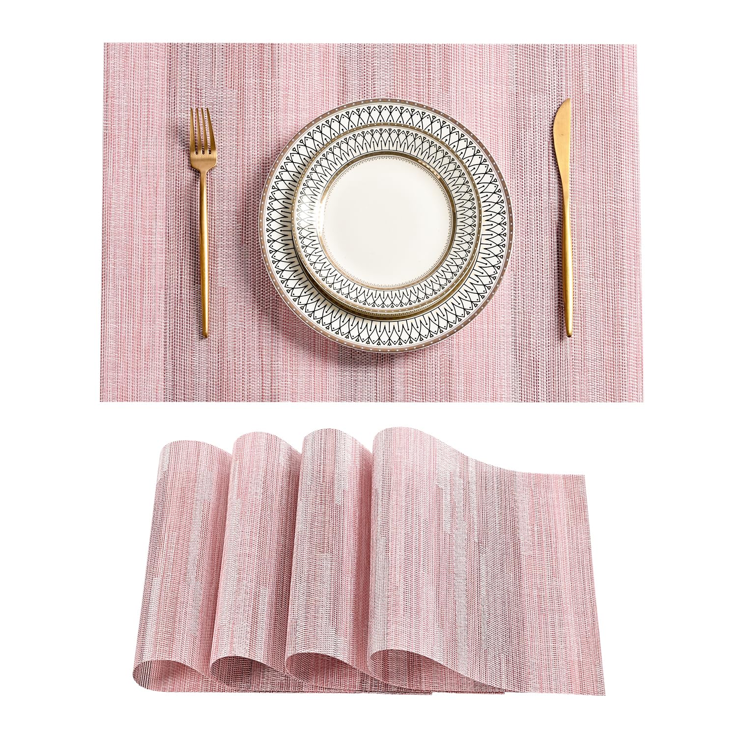 Leetaltree Misty Rose Placemats Set of 6 - Heat