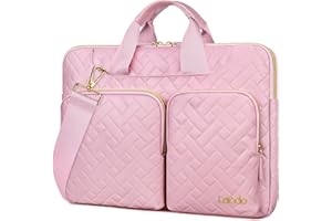 Lacdo 360° Protective Laptop Shoulder Bag, 14 Inch Laptop Sleeve Case for HP Dell ASUS Acer Chromebook 14, HP Stream, Dell In