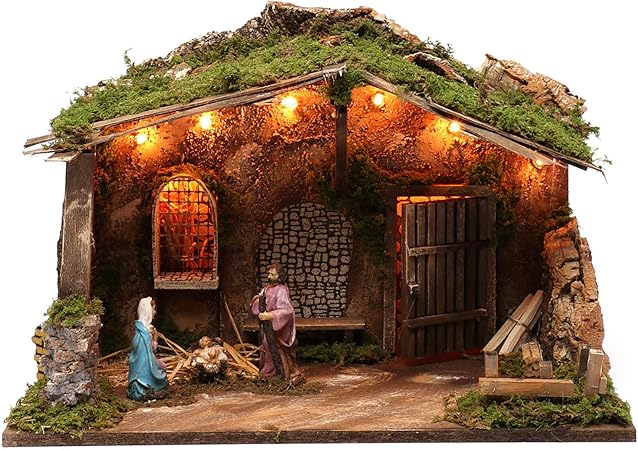 Holyart Capanna Presepe Napoletano 25x40x35 Cm Con Luce E Arco Amazon It Casa E Cucina