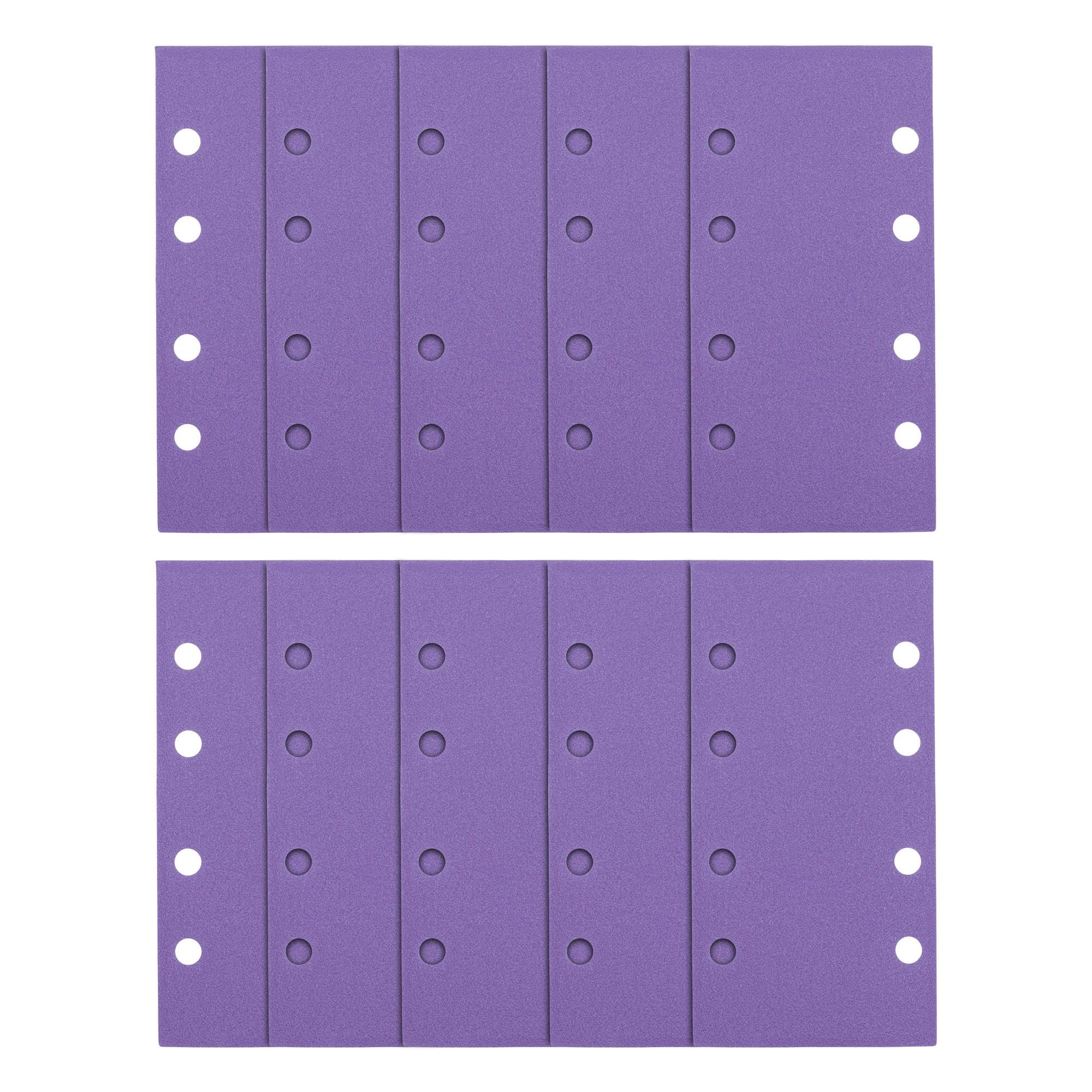 Trend Aluminium Oxide 1/3 Sheet 93 x 185mm 240 Grit Sanding Sheets, AB/THD/240A, Pack of 10