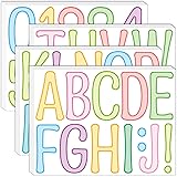 24 Sheets Large Letter Stickers 4 Inch 306 PCS