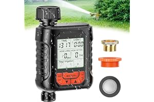 SPECILITE Sprinkler Timer, 4 Automatic Irrigation Timer with Manual/Auto Mode，Rain Delay Watering for Drip Irrigation and Lawn