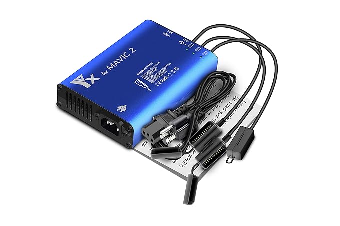 Upenten Mavic 2 Pro/Zoom Batteries Charger, 5 in 1 Smart Batteries Charger for DJI Mavic 2 Pro/Zoom Drone Batteries, Remote Controller, Phone and Tablet