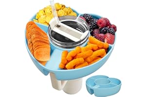 AWINNER Compatible for Stanley Cup 40 oz Snack Bowl with Handle, Reusable Silicone Accessories (Blue, 40 oz)