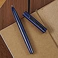 Hongdian C1 Fountain Pen Fine Nib, Dark Blue & Classic Retro Design Metal Pen with Ink Converter