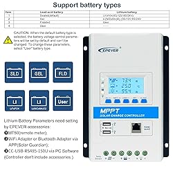 EPEVER MPPT Solar Charge Controller 40A 12V 24V